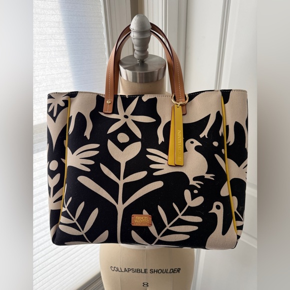 NEW Francis Valentine Brigetta Tote Black and White Print RARE